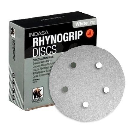 Indasa Rhynogrip 5 Inch Sanding Discs 5 Hole Hook Loop 50 Pack Choose Grit