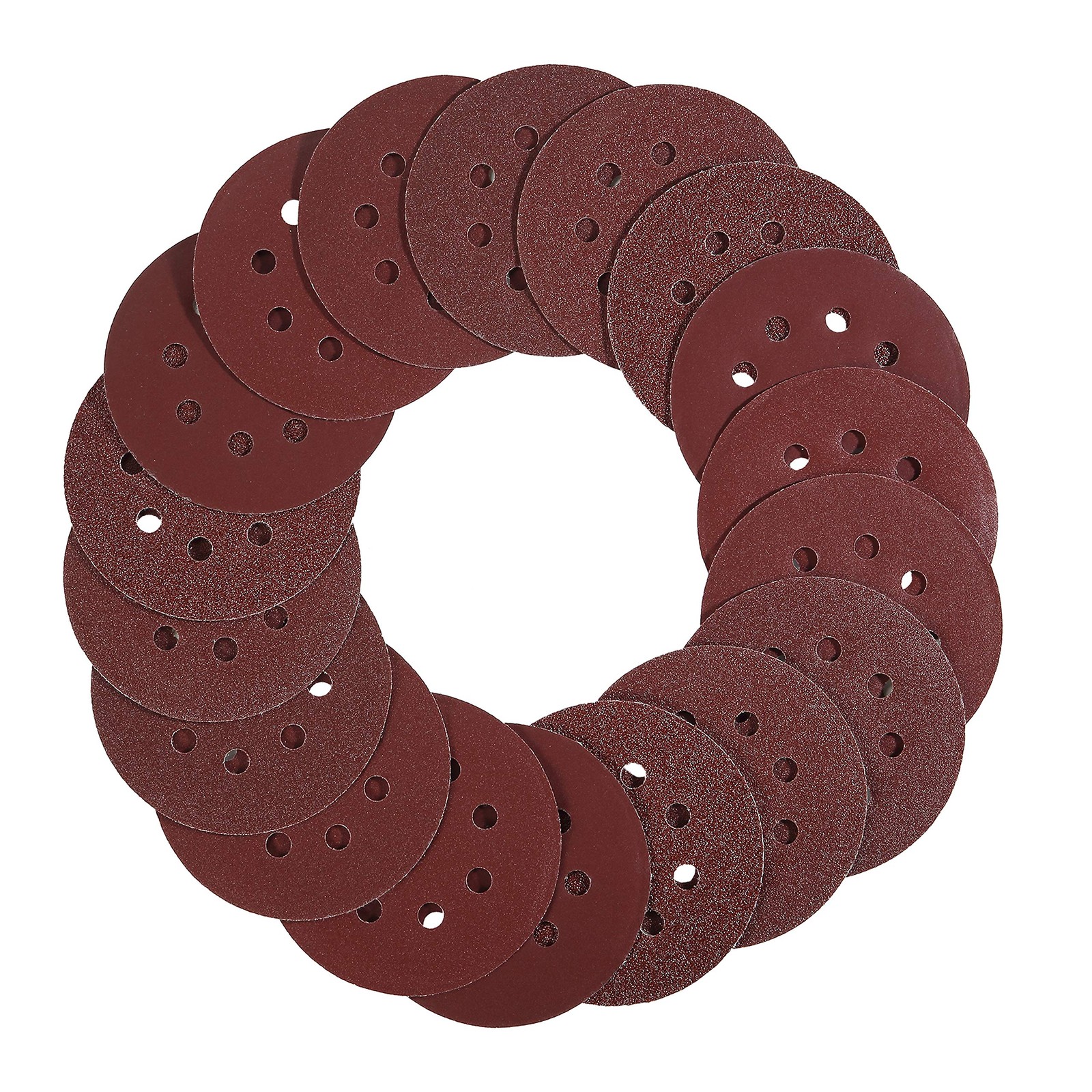 Bates- Sanding Discs, 5 Inch, 30 Pack, Assorted 30 40-600 Grits, Red