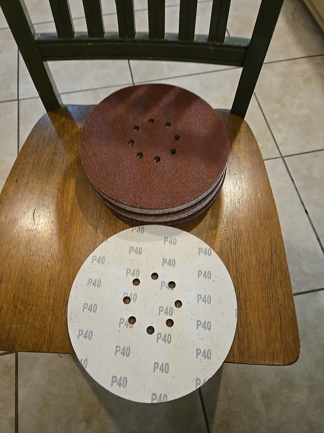 9″ 8-Hole Sanding Disc Drywall Sander Paper Hook Loop P40 40 Grit New