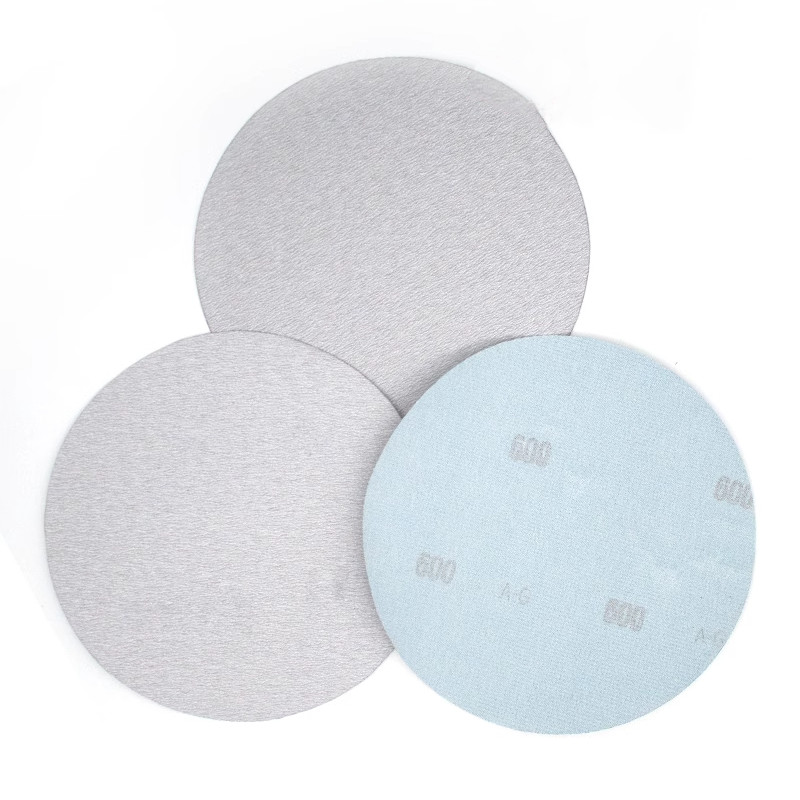 180mm-7″Inch Flocking Dry Sanding Discs Hook and Loop Sandpaper Pads White Sand