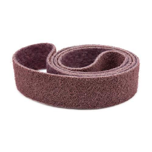 2 X 72 Inch Non Woven Surface Conditioning Sanding Belts -Maroon Medium – 3 PACK