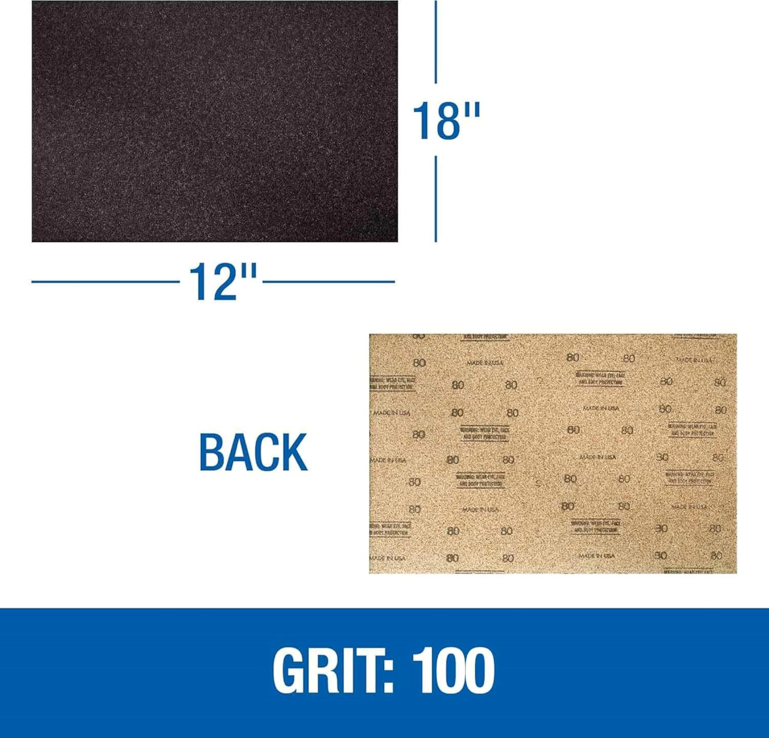 Silicon Carbide 12″x18″ Floor Sanding Sheets, 20 Grit, 20 Pack