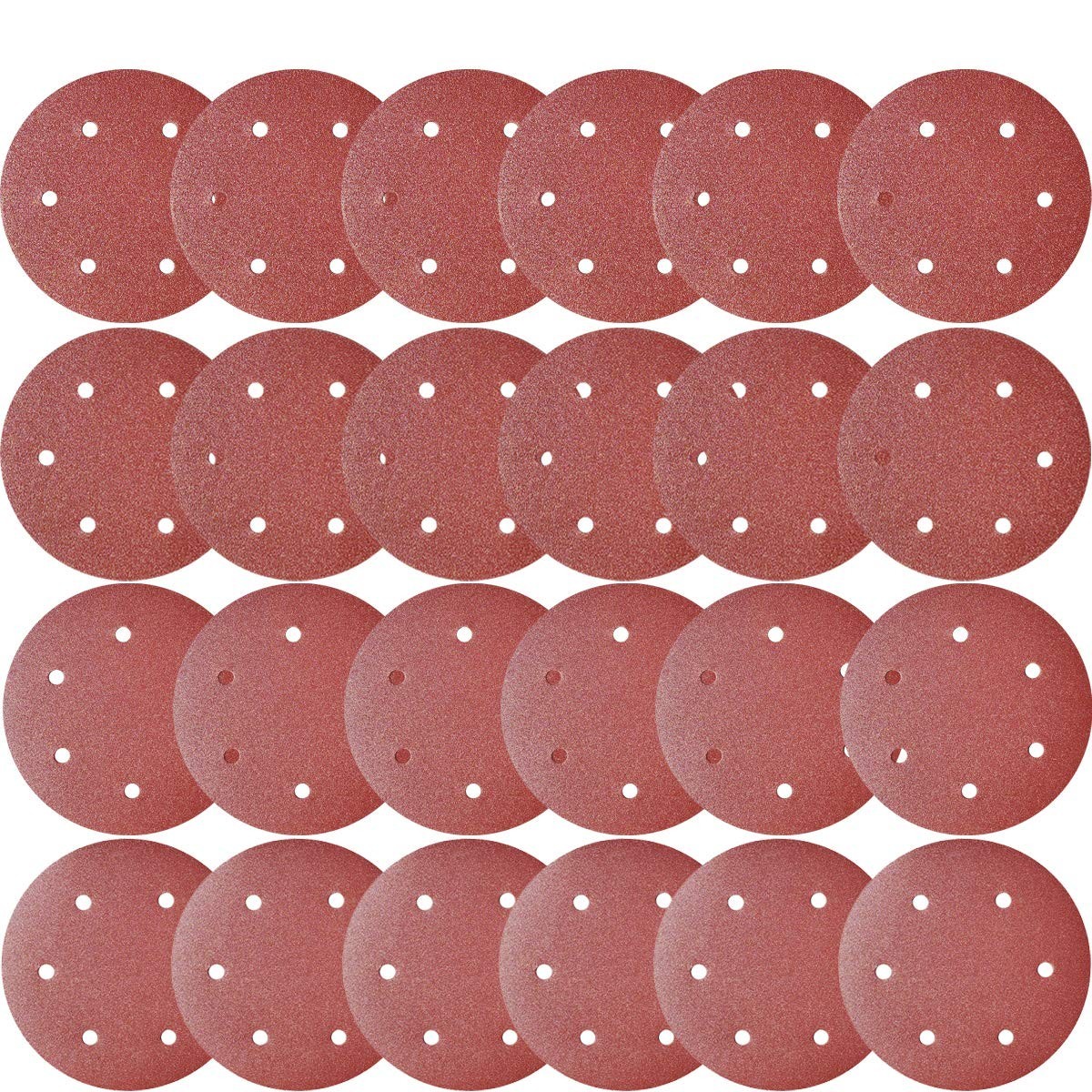 Versatile 30 PCS 9-Inch 6-Hole Sandpaper Discs Set – Durable Hook-and-Loop Grits