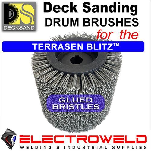 DECKSAND Terrassen Blitz Floor Deck Sanding Drum Brush, Wire Wood Sander 46 Grit