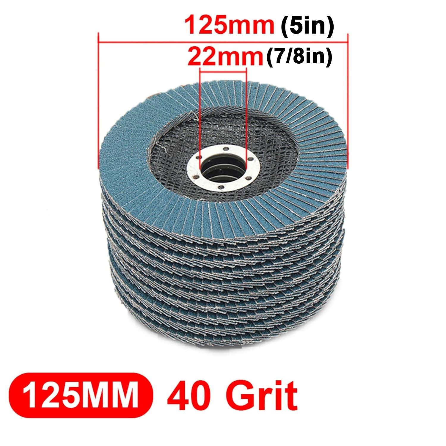 50Pcs 5″ Premium Zirconia Flap Disc 40Grit Wheel Angle Grinder Sanding Disk