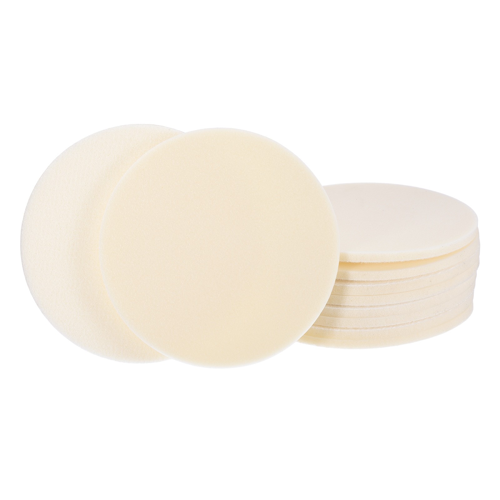 10 Pcs 2500 Grit 5 Inch Hook and Loop Sponge Sanding Disc for Sander, White