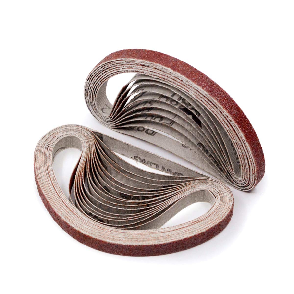 3/8 x 13 Sanding Belts, 60 Grit Aluminum Oxide Sandpaper 3/8x13in, 60