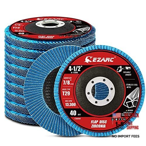 Flap Discs 40 Grit, 4 1/2 x 7/8-Inch Flap Sanding 40 GRIT Standard Version