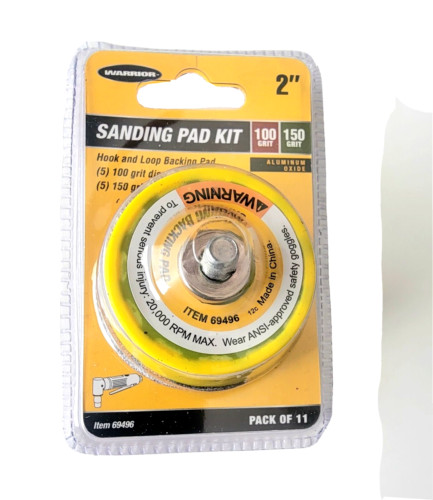BRAND NEW Warrior 2″ Sanding Pad Kit 11 pc Set USA SELLER SALE !!!!!!!!