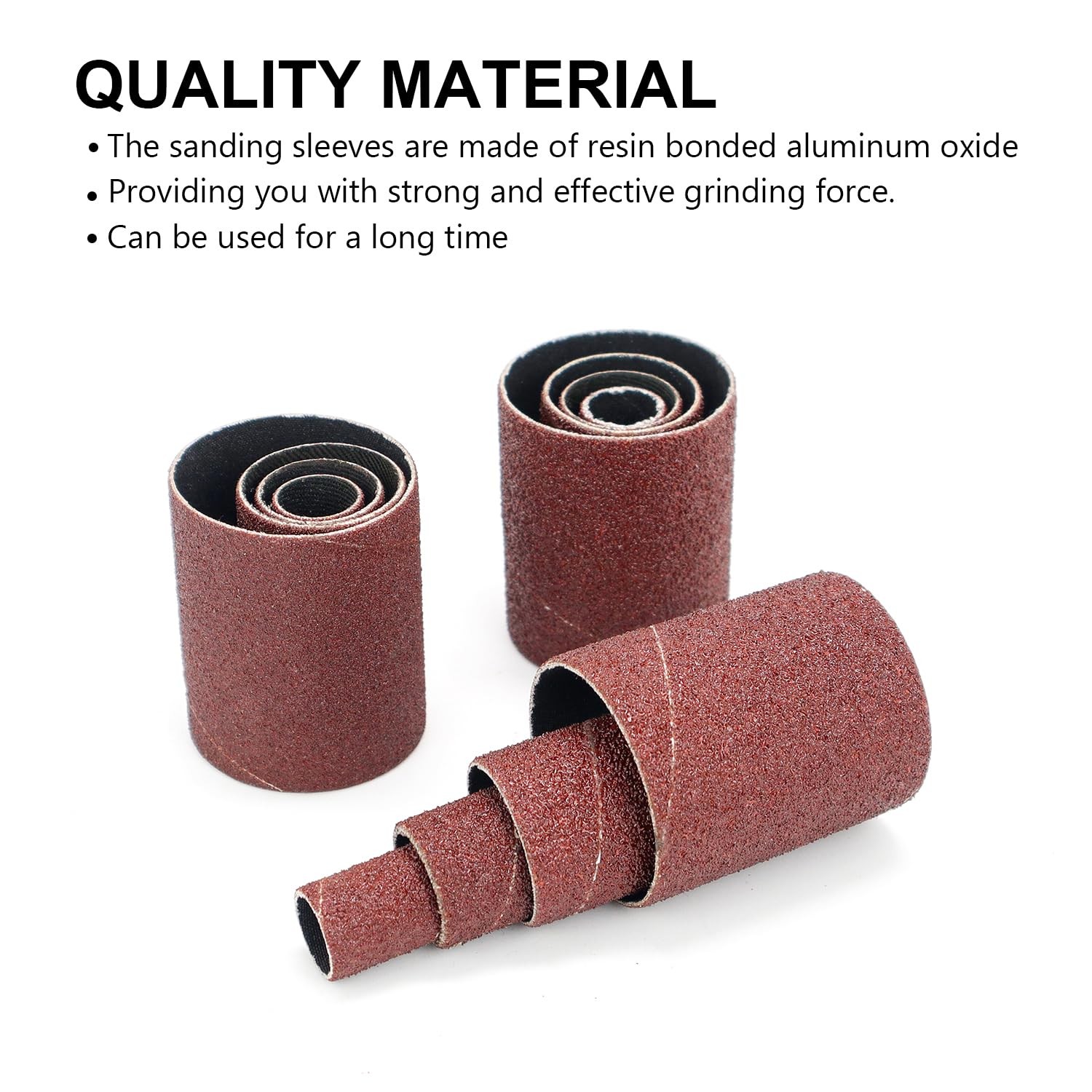 32 Pack Spindle Sander Sleeves, 2”Length, 1/2”,3/4”,1”,1-1/2” Diameter Sandin…