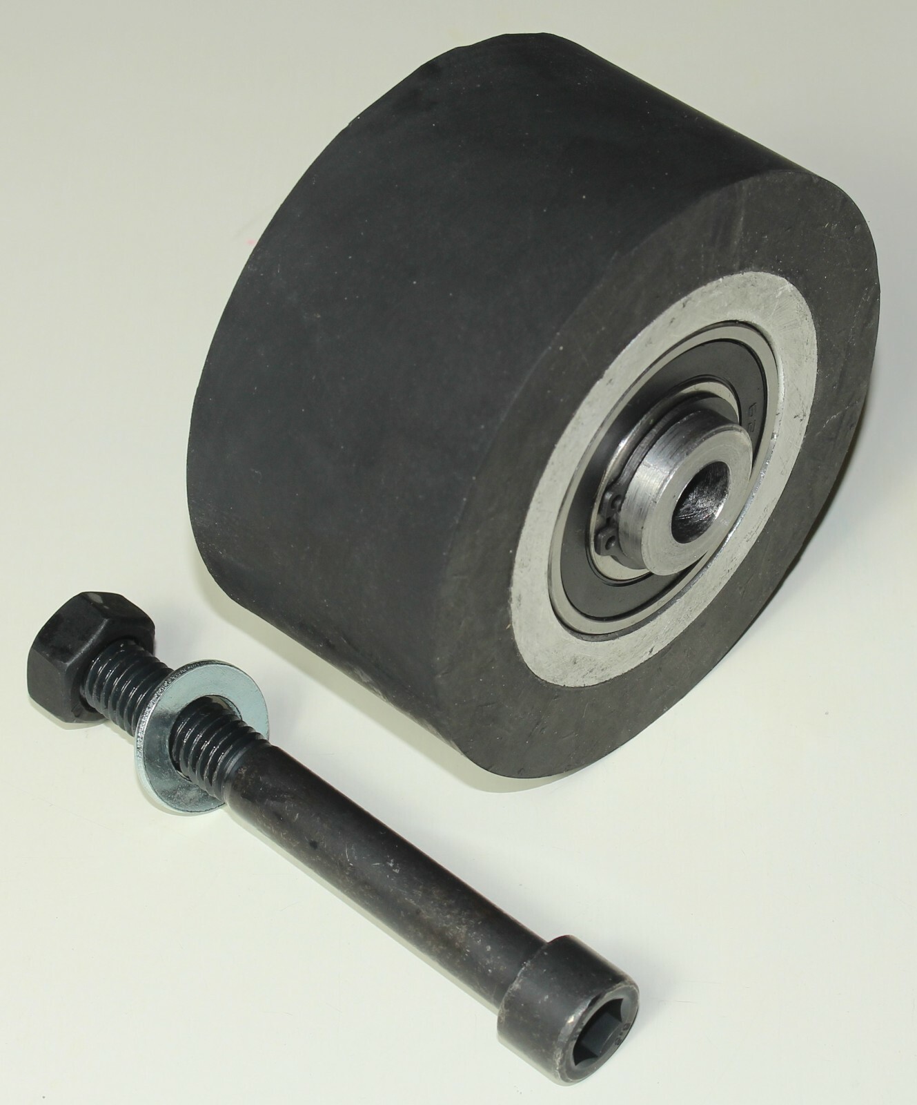 2×72″ Belt Grinder-100 mm- 4″ Contact Wheel smooth Rubber-50 mm Wide + Adapter