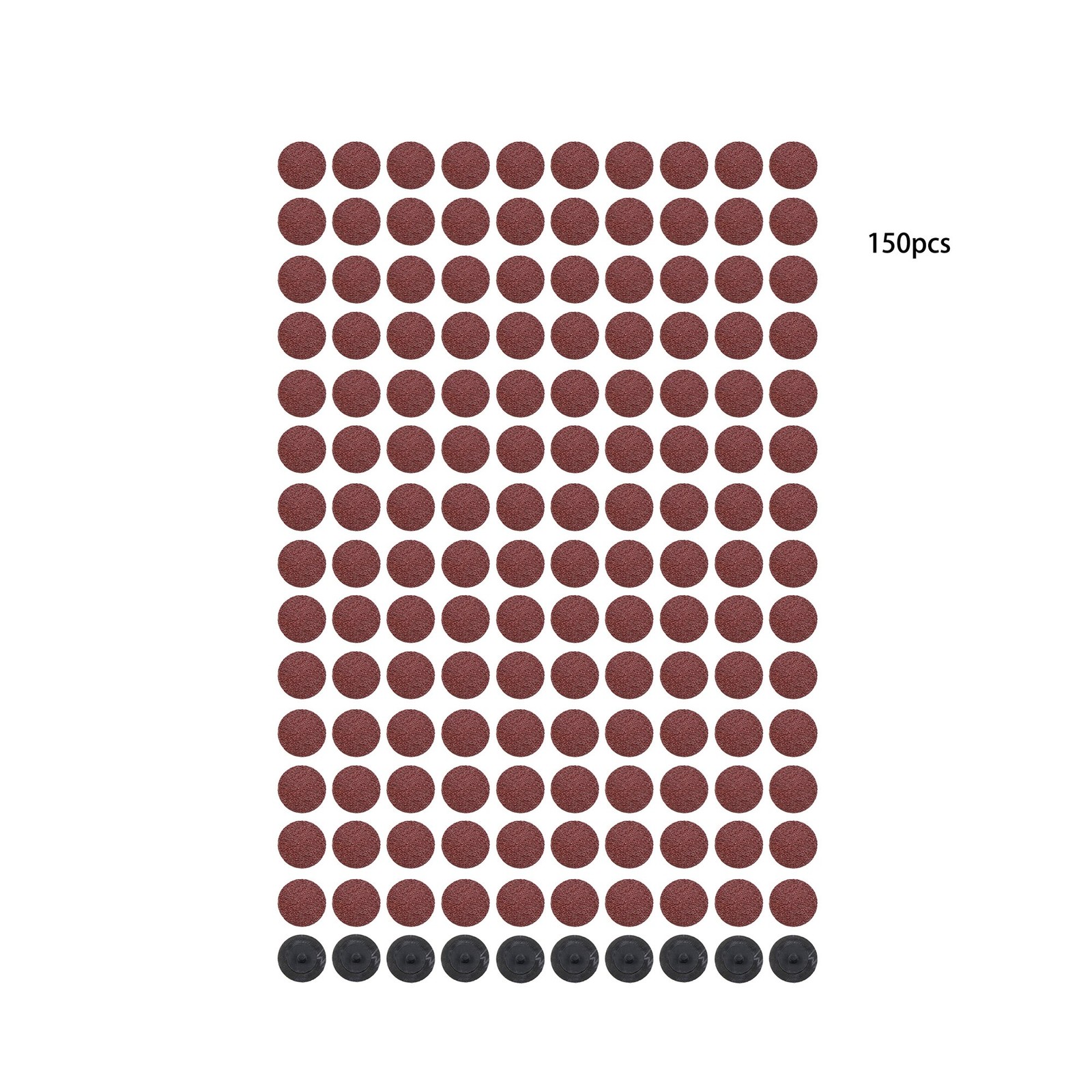 150 Pcs 2″ 36 Grit Roll Lock Die Grinder Sanding Discs Medium Torque Sand Discs