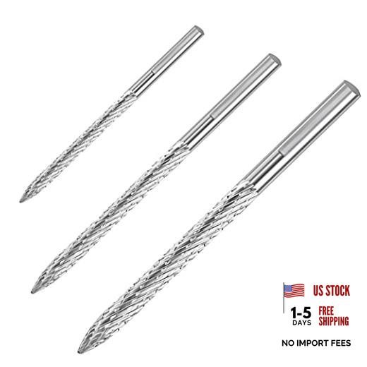 Pack Tire Reamer Drill Bit Multi Sizes Tire Repair Carbide Burr 3,4.5,6 mm 3