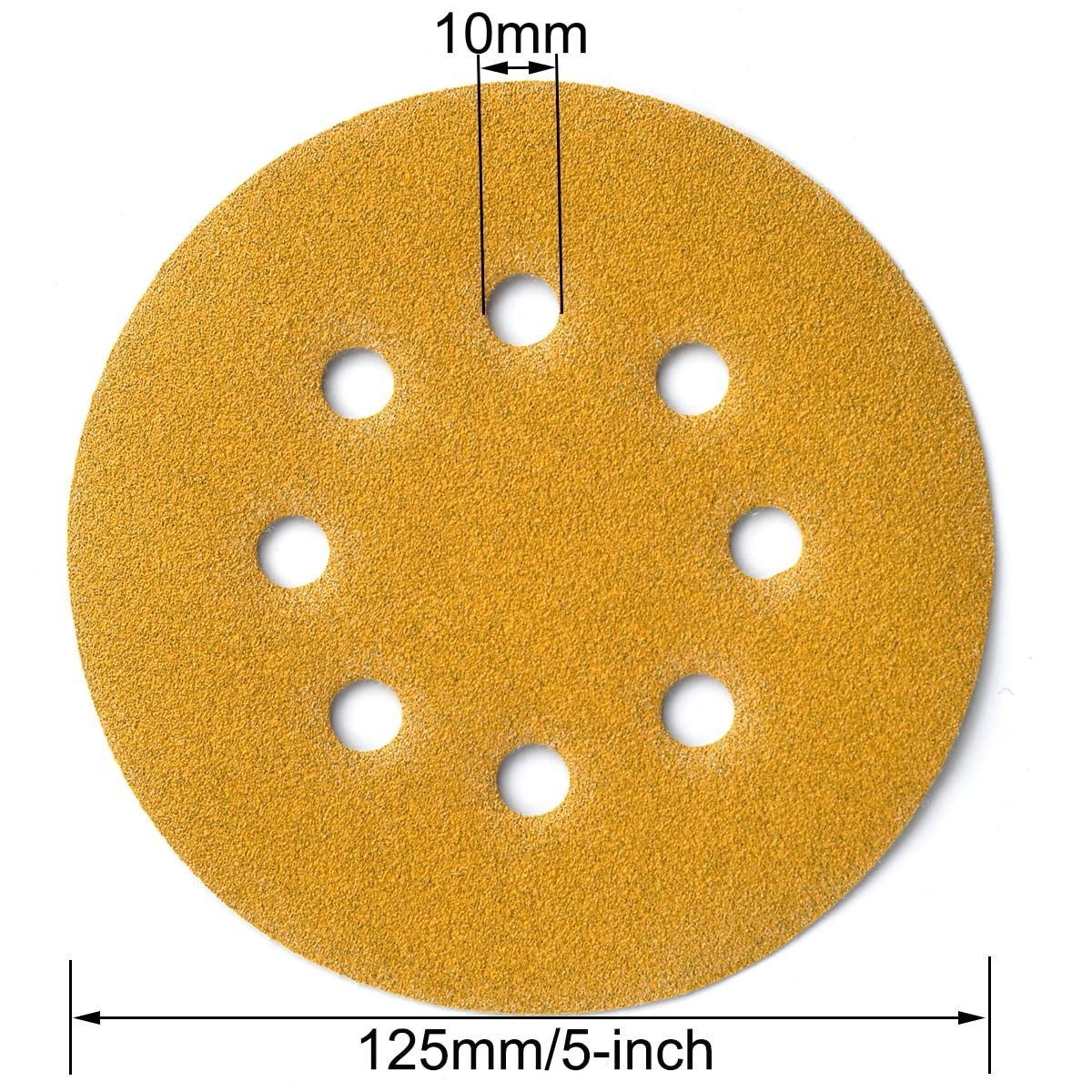 200-Pack 5-Inch 120 Grit Hook and Loop Sanding Discs for Random Orbital Sander