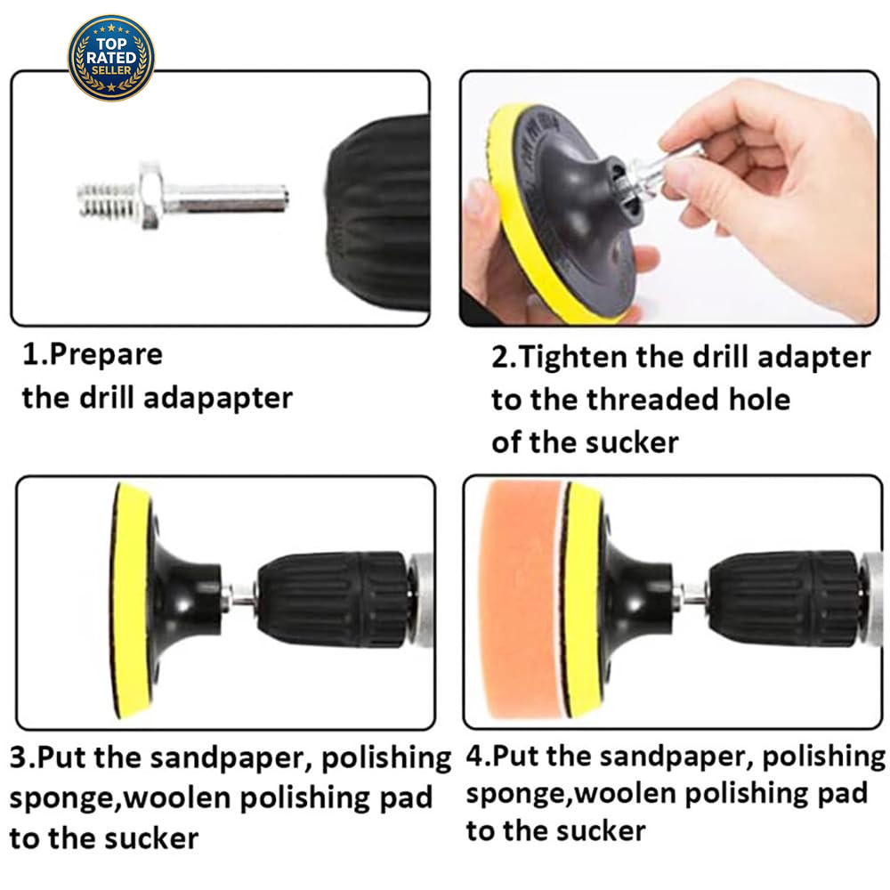 2 Pack 5 Inch Hook and Loop Backing Pad with M14 Thread,Rotary Buffing Pad Sandi