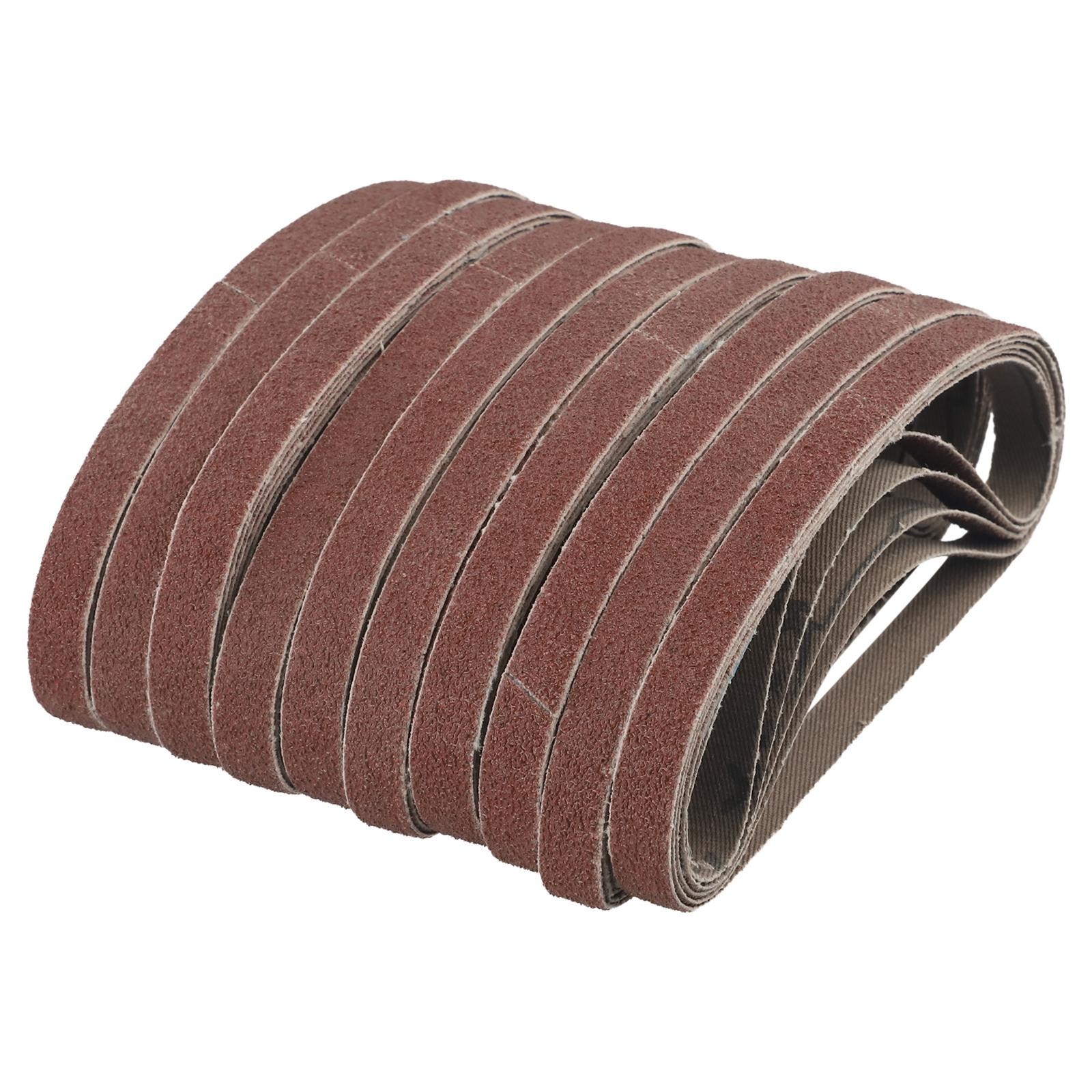 50pcs Set 330mm X 10mm Belt Power Finger File Sander Abrasive Sanding Belts Pack
