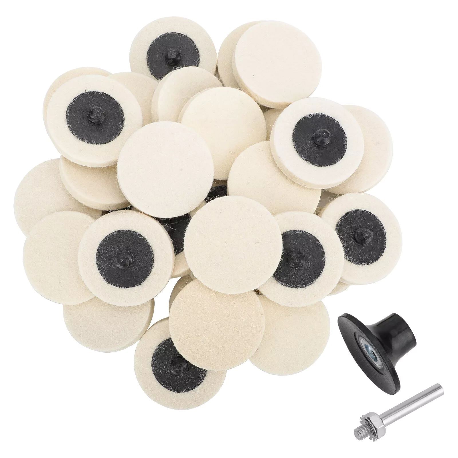1/4 Inch (6mm) Shank Sanding Wheels Holder 2 Inch Disc Polishing Buffing Pads