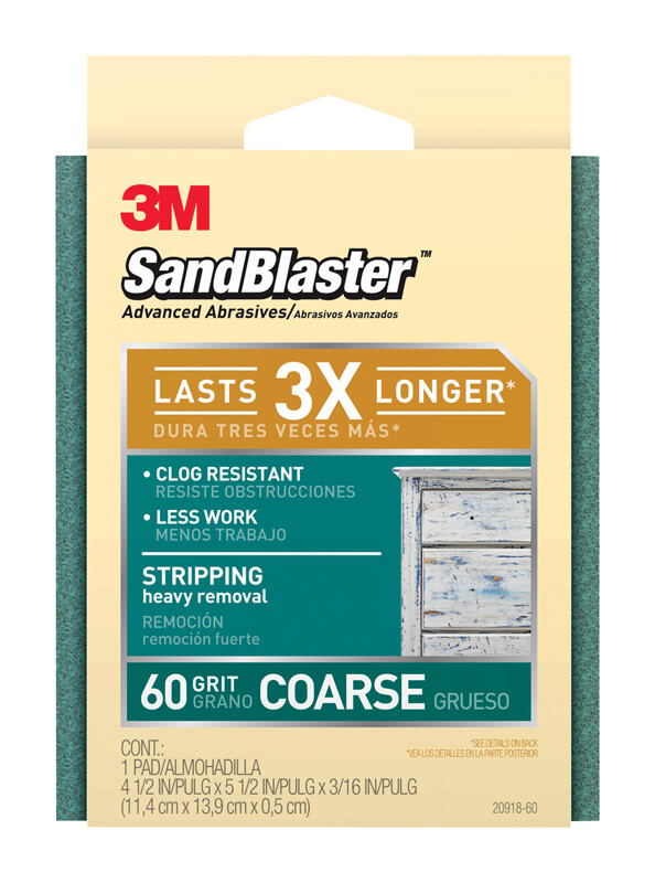 3M SandBlaster 5-1/2 in. L x 4-1/2 in. W Silicon Mineral 60 Grit Coarse Sand