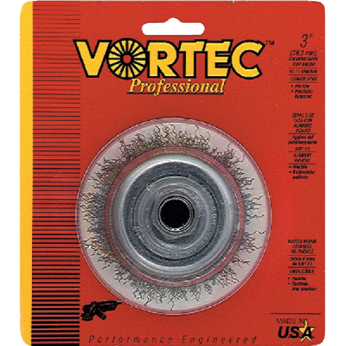 Weiler Vortec 3 In. Crimped 0.014 In. Angle Grinder Wire Brush 36031 Weiler
