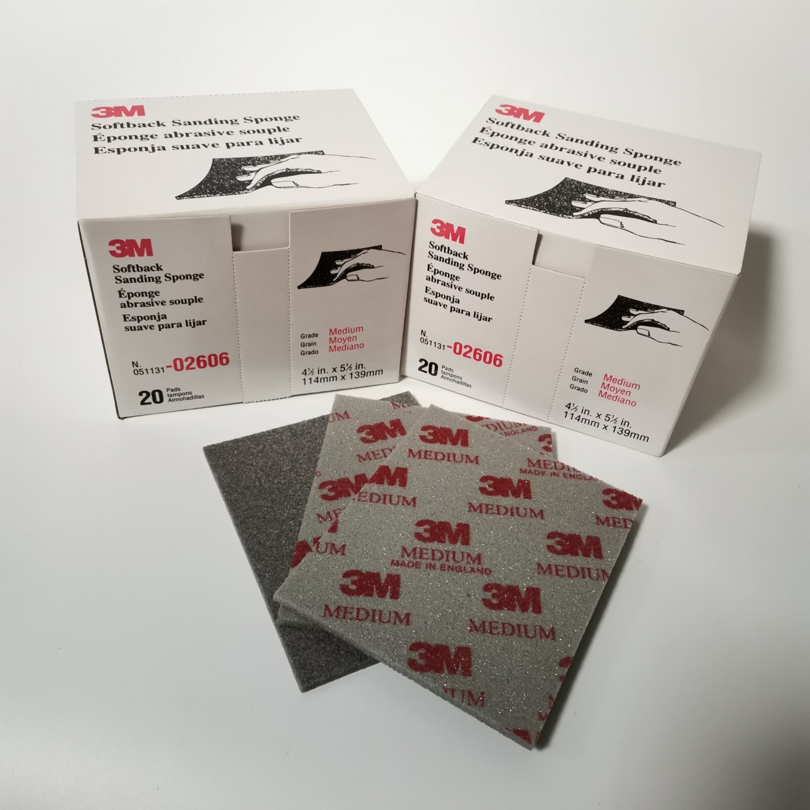 3M 02606 Softback Sanding Sponge Medium- 20 Count/BOX