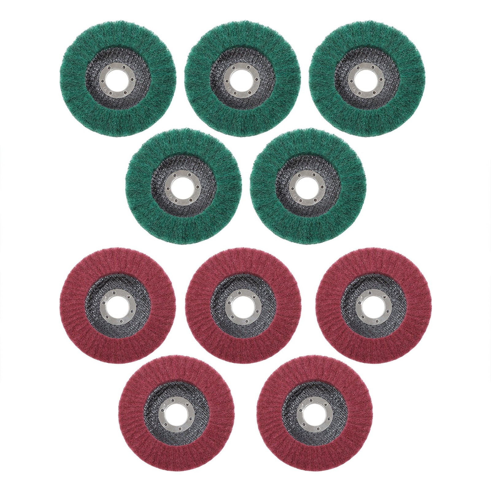 10 Pack: 4-1/2″ x 7/8″ Scour Flap Discs Grinding Sanding Discs (180 & 320 Grit)