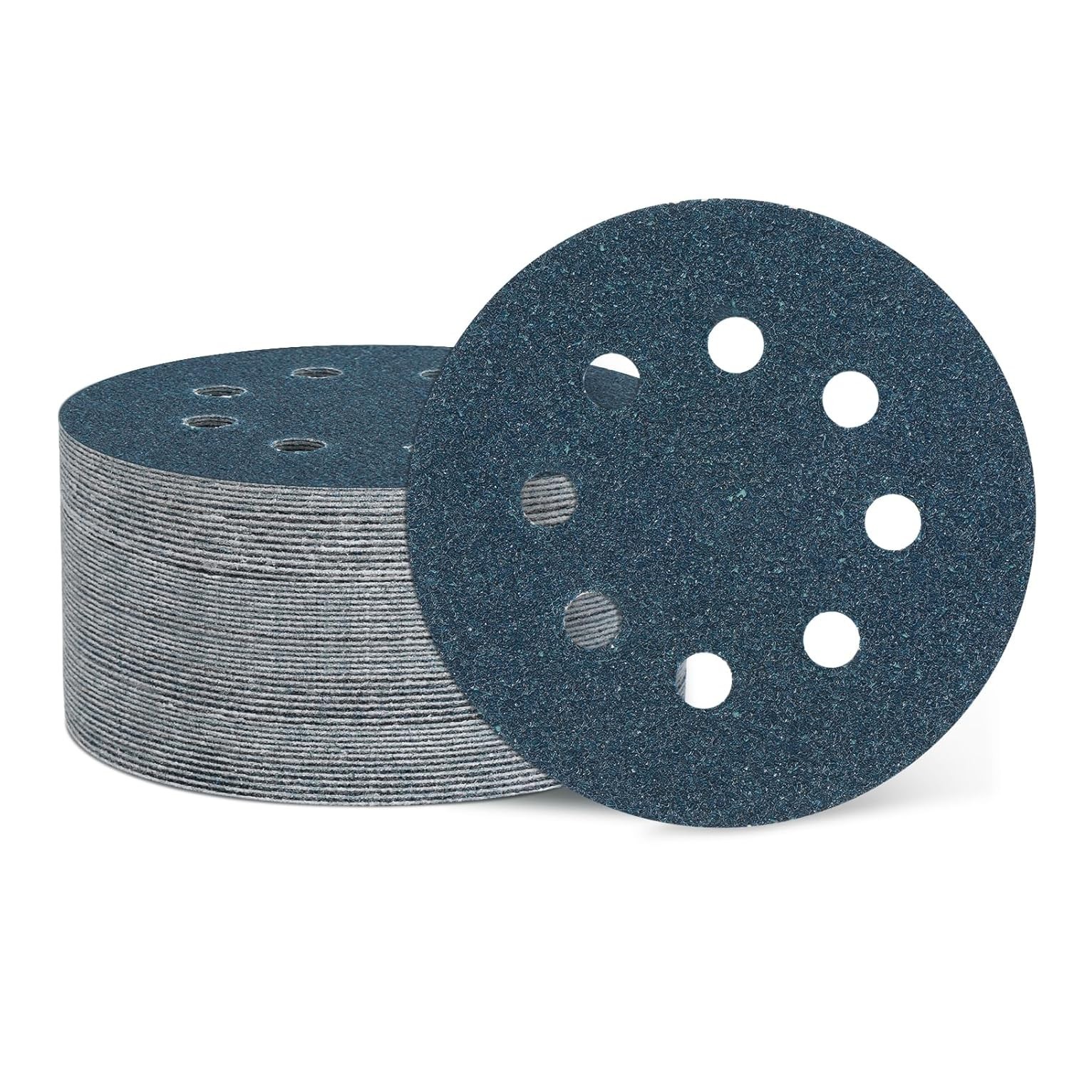 Efficient 40 Grit 5 Inch Sanding Discs with 8 Holes – 100 Count Zirconia Pad