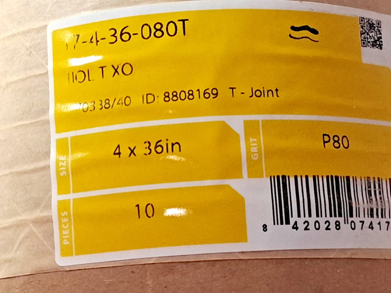 Mirka Sanding Belts Hiolit X QTY10 4" W 24" L 80 Grit 57-4-24-080T