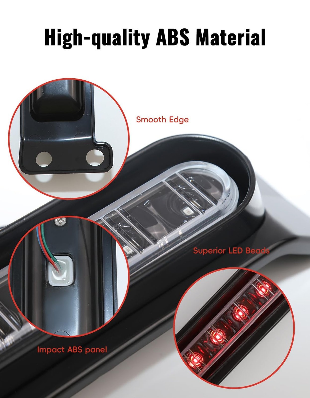 Rear Fender Saddlebag Tail Lights, LED Filler Panel Light w/Run Brake Turn Si…