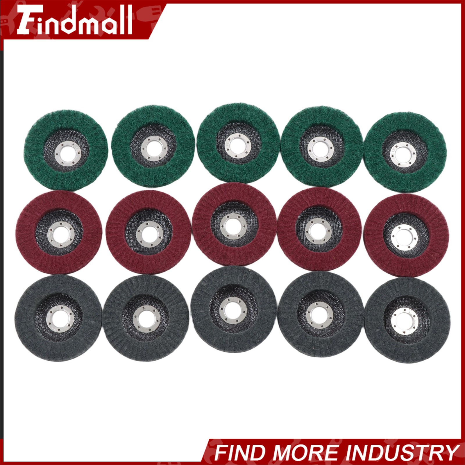 Findmall 15 Pack 4-1/2″ 180# 320# 600# Grit Scour Flap Disc for Angle Grinder