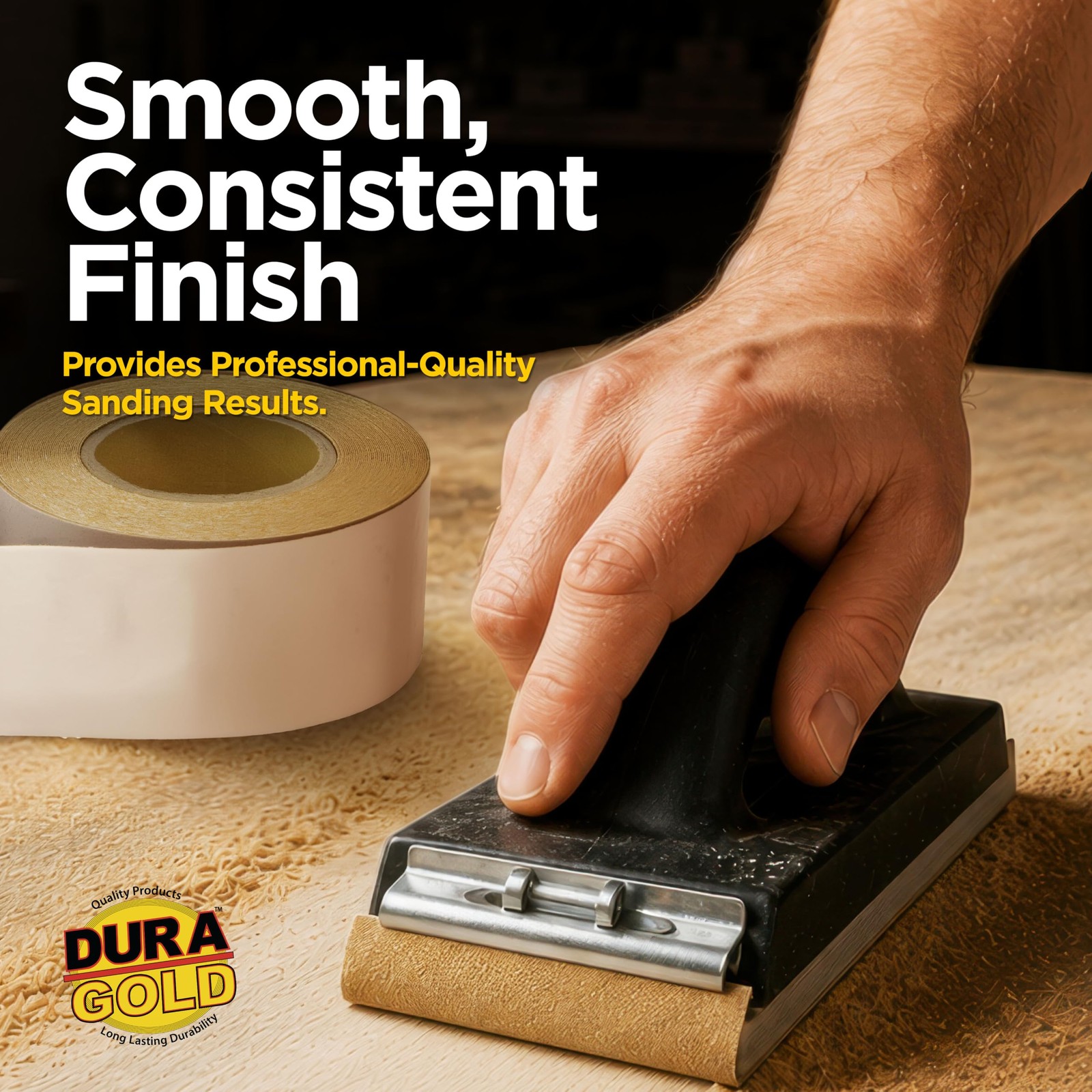 Dura-Gold Premium Gold 100 Grit PSA Longboard Sandpaper, 20 100-Grit,