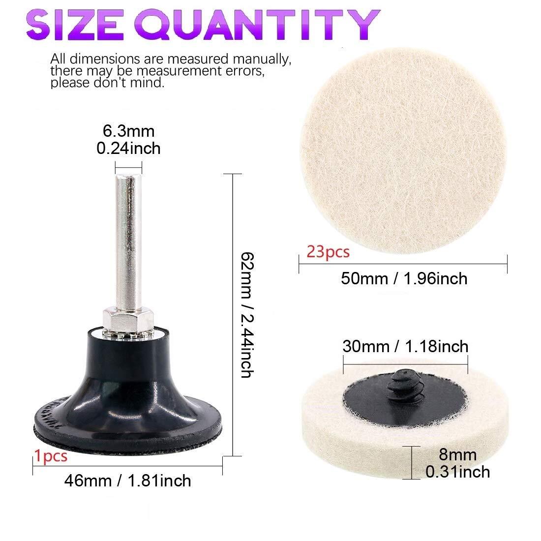 1/3Pc 1/2/3″ Type R Roll-On Sanding Disc Rubber Backing Pad Holder Mandrel
