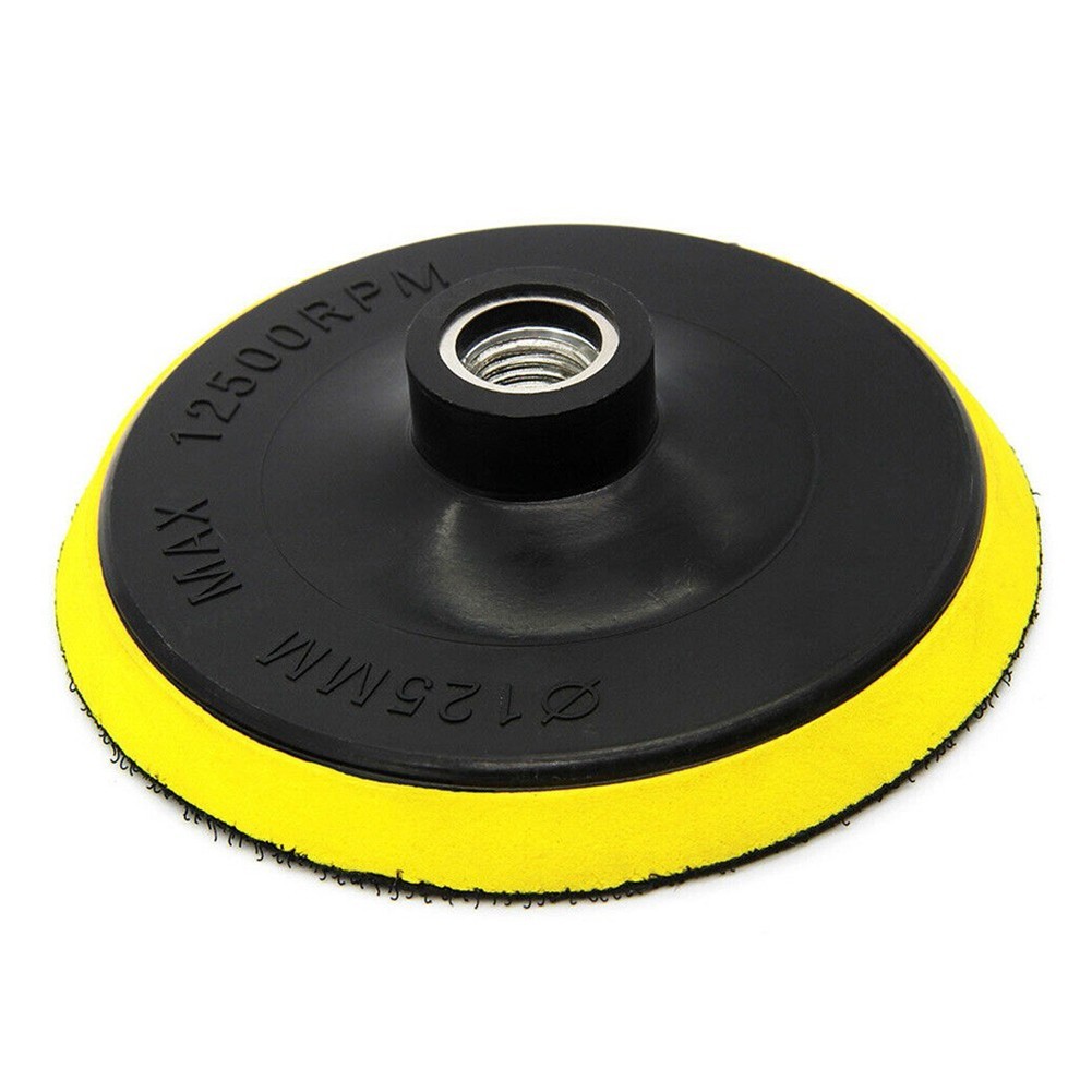 Buffing Pad Sanding Pad Yellow 5 Inch/125mm Black Polyurethane Brand New