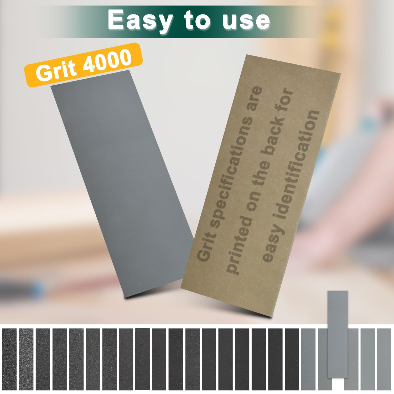 4000 Grit Wet Dry Sandpaper 9×3.6 – Ideal for Wood Metal Automotive Crafts