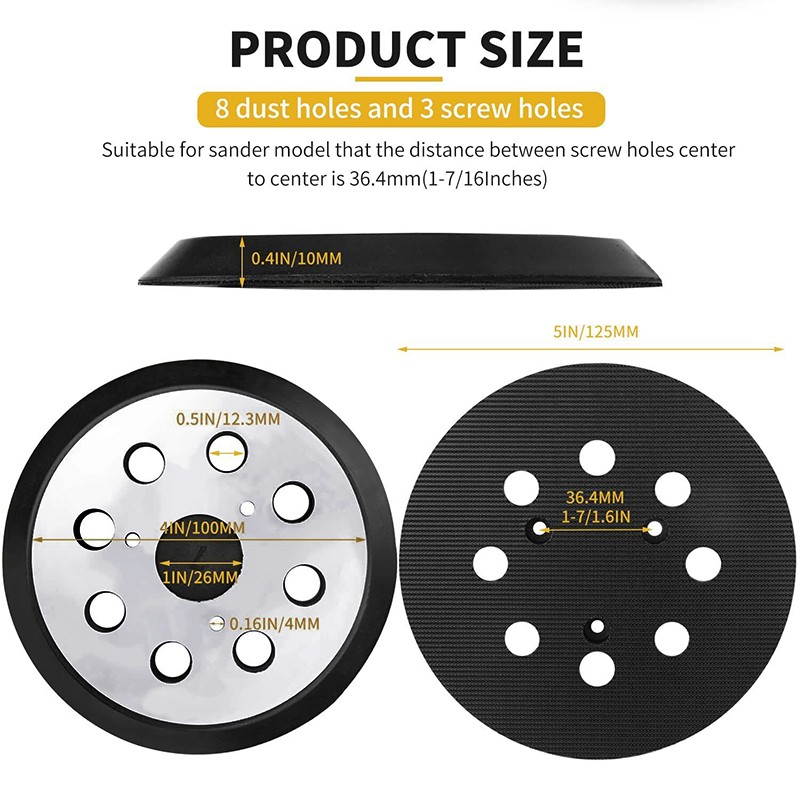 5″ Sander Pad For Hitachi 324-209 SV13YA SV13YB BLACK+DECKER 27707 25708 27708