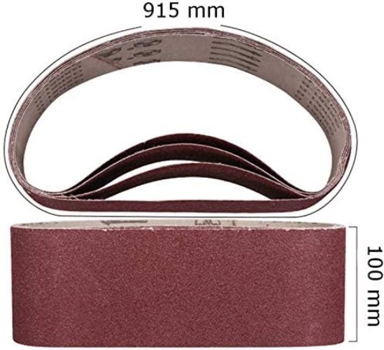 Durable 4 x 36 Inch Aluminum Oxide Sanding Belts – 5 Fine Grits for All Sanders
