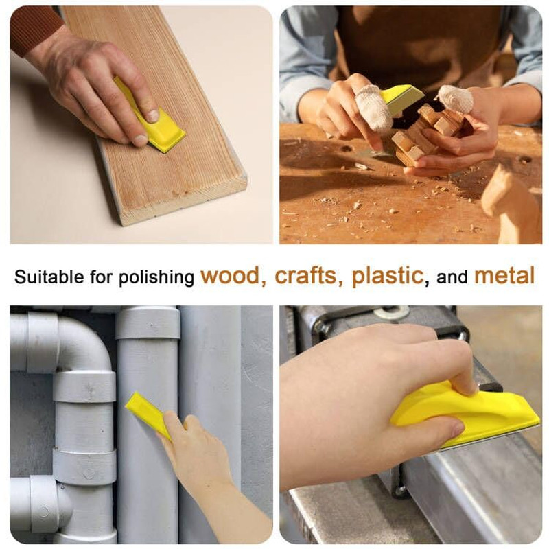 Mini Detail Sander for Wood – Hand Sanding Tool Kit with 50 PCS Wet Dry Sandpape