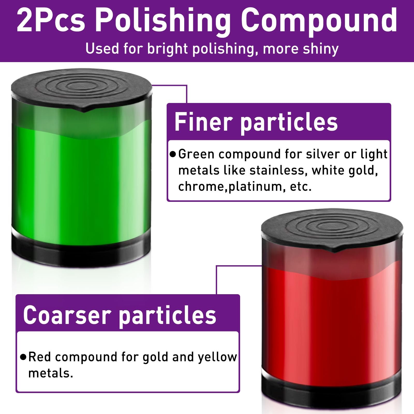 114 PCS Polishing Kit with 2Pcs Polishing Compound for Dremel, Abrasive Buffi…