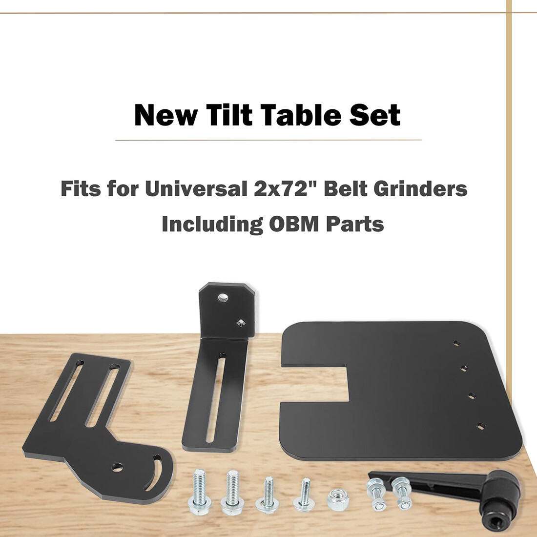 Knife Bevel Grinding Jig Tool 2×72″ Rest OBM Belt Grinder Tilt Table Platen