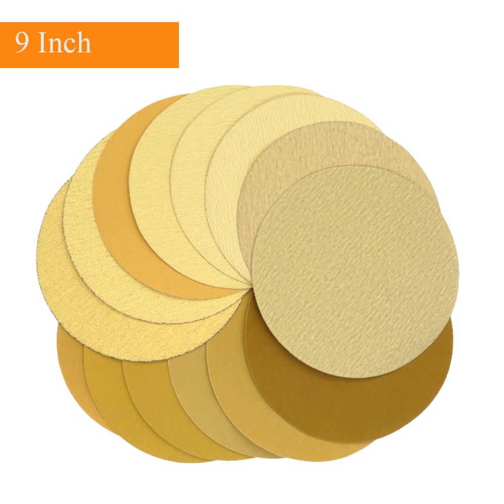 225mm Dry Sanding Discs Sanding Paper Adhesive Back Flocking Paper Pads 40-1000#