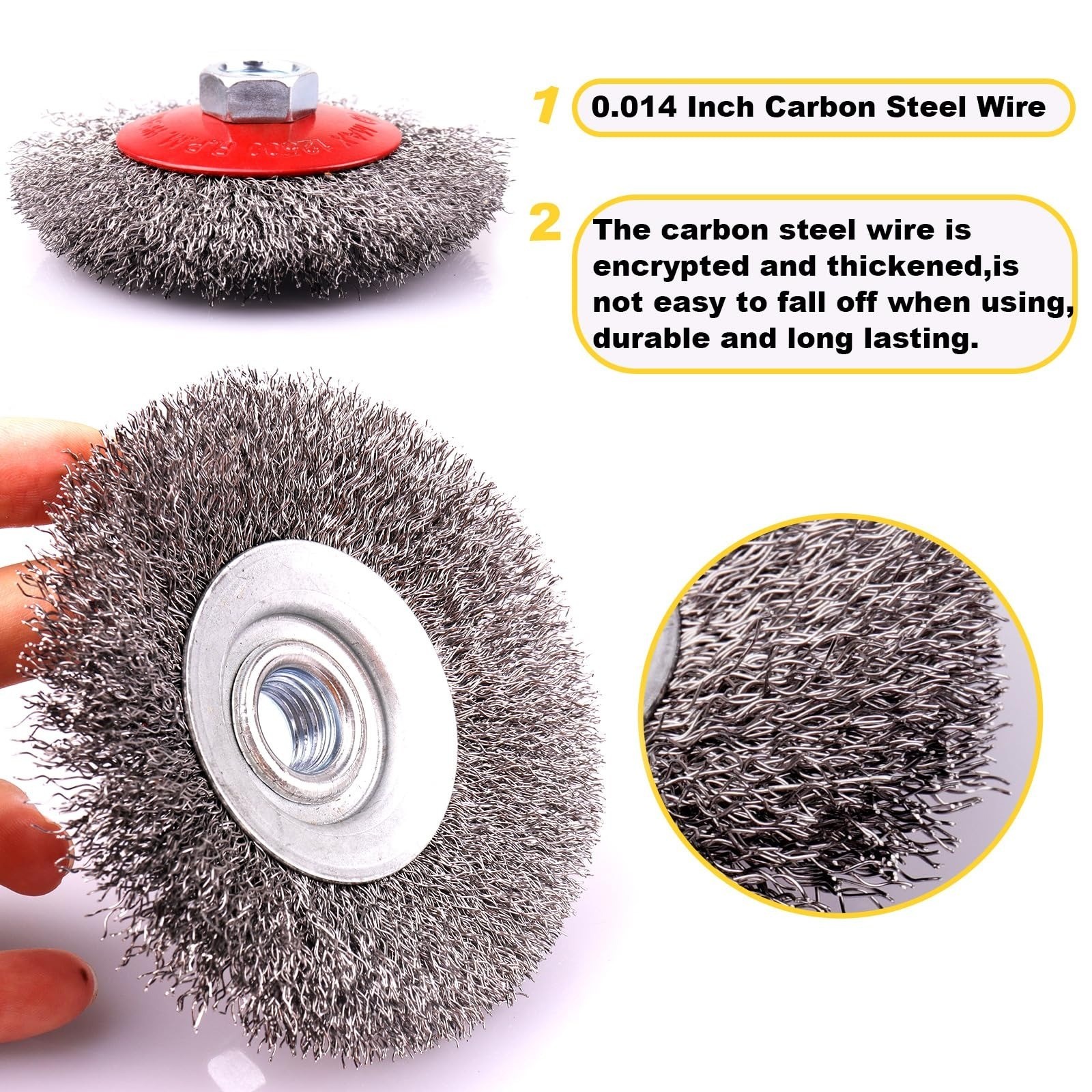 LSTOPGO 2 Pack 4 Inch Wire Cup Brushes for Angle Grinders