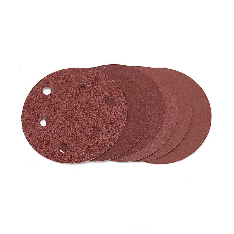 5 Inch 125mm 8 Hole Red Sandpaper Sheet Sanding Discs Polishing 40-2000 Grit