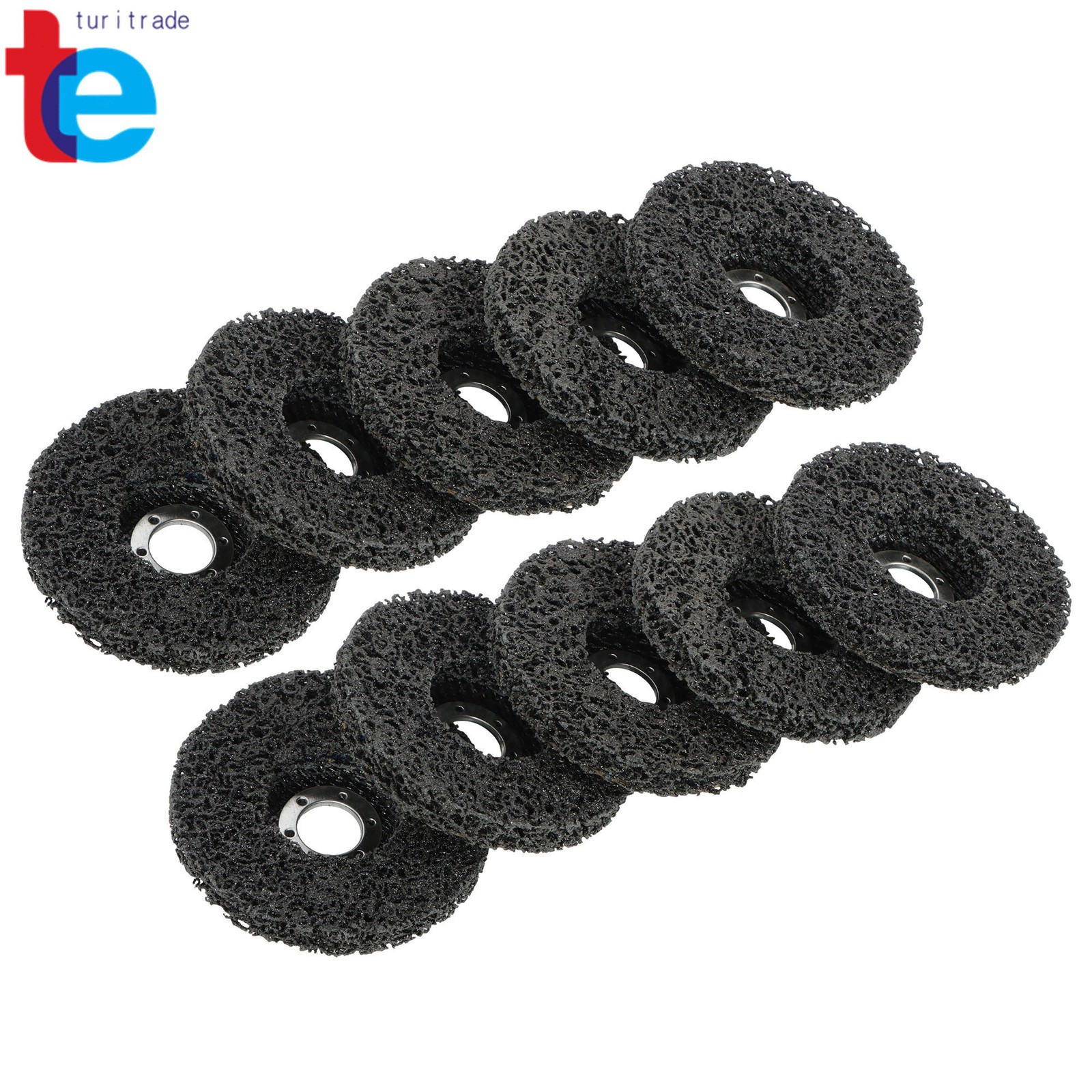 10 Pack 4-1/2Inch x 7/8Inch Strip Discs Wheel Black Diamond Grinding Discs