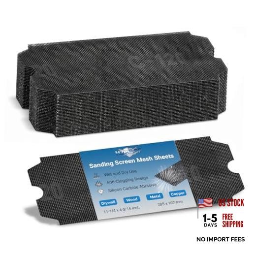 20Pcs 4-3/16″x11-1/4 Drywall Sanding Screen, 120 Grit Mesh 120 Grit 20 PCS