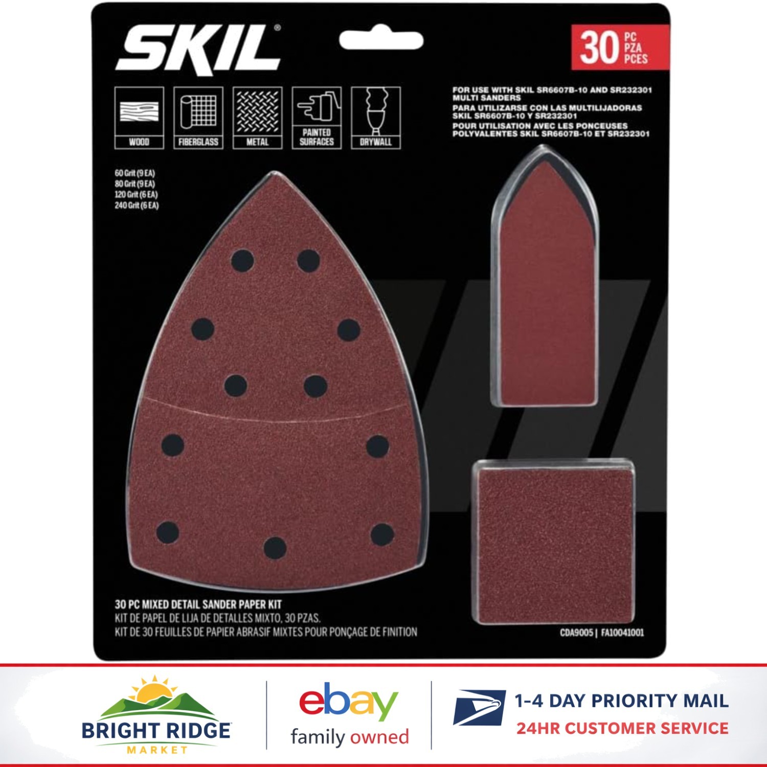 Versatile Sanding Paper Kit with 30 Pieces for Coarse to Extra Fine Applications