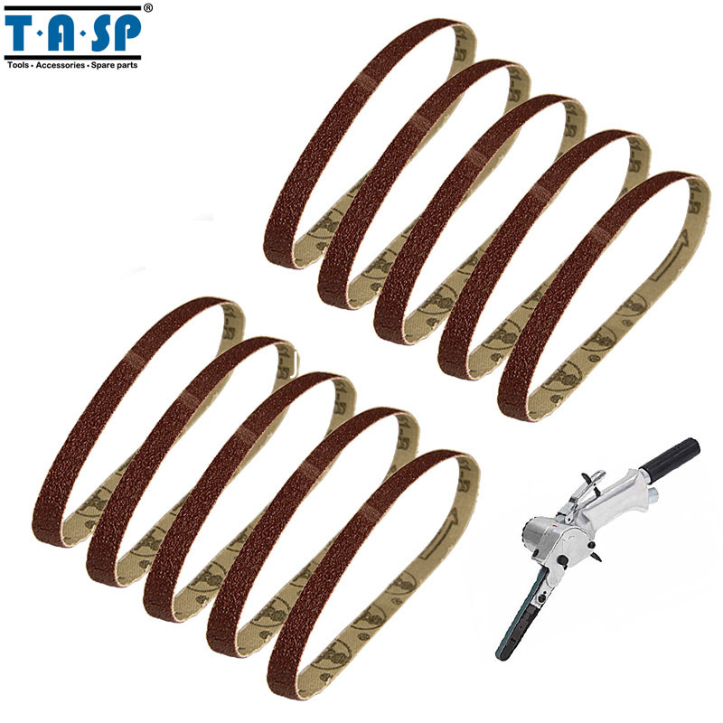 10PC TASP Belt Sandpaper Abrasive 3/8″x13″ 10x330mm for Sanding