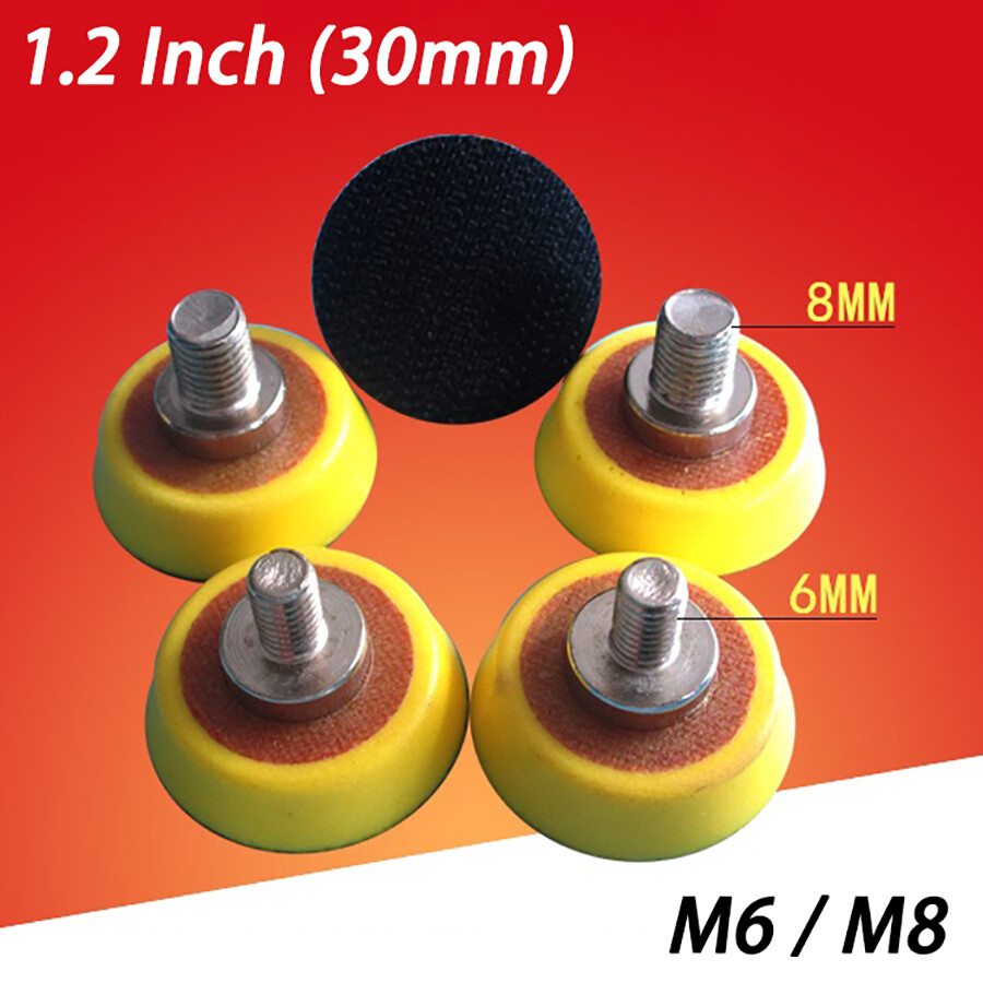 1.2″ Ø30mm Adhesive Sander Disc Backing Pad M6 M8 for Angle Grinder Polishing