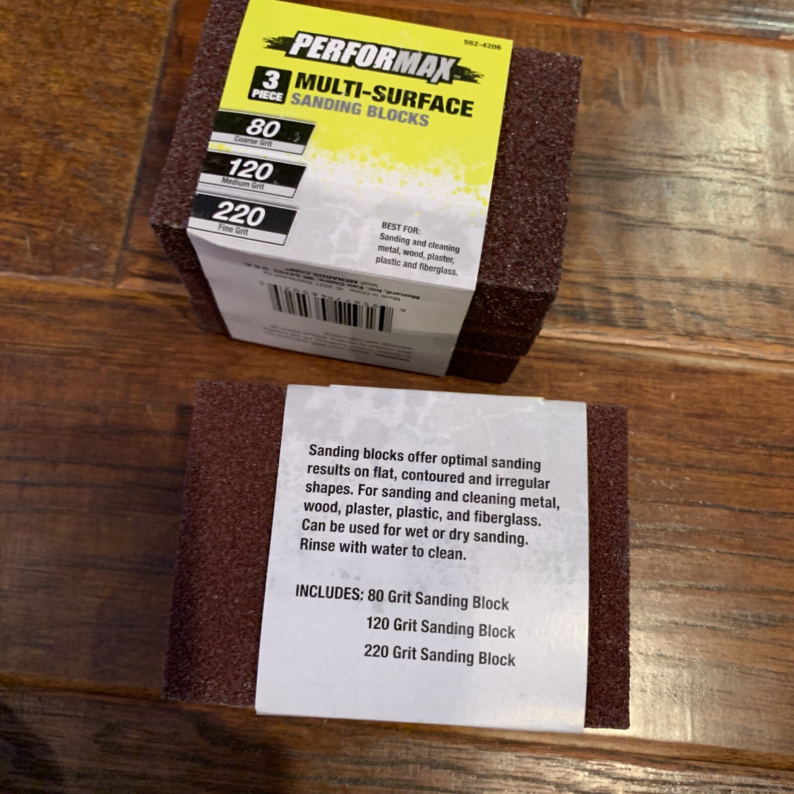 Lot Of 2 3pks Performax 4 x 2-3/4 Multi-Surface Sanding Blocks 80, 120, 220 Grit