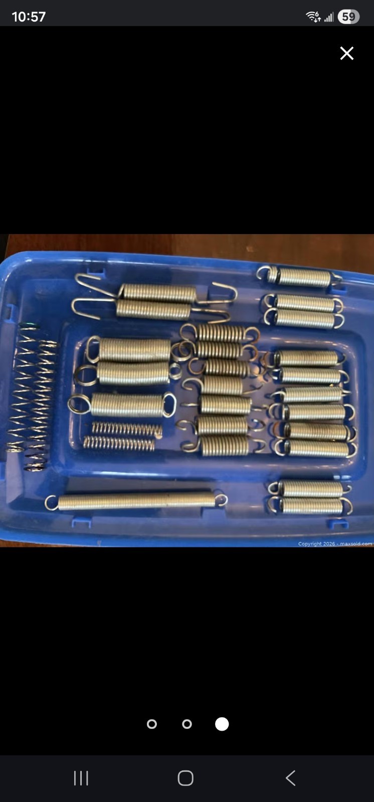 Assorted metal springs.