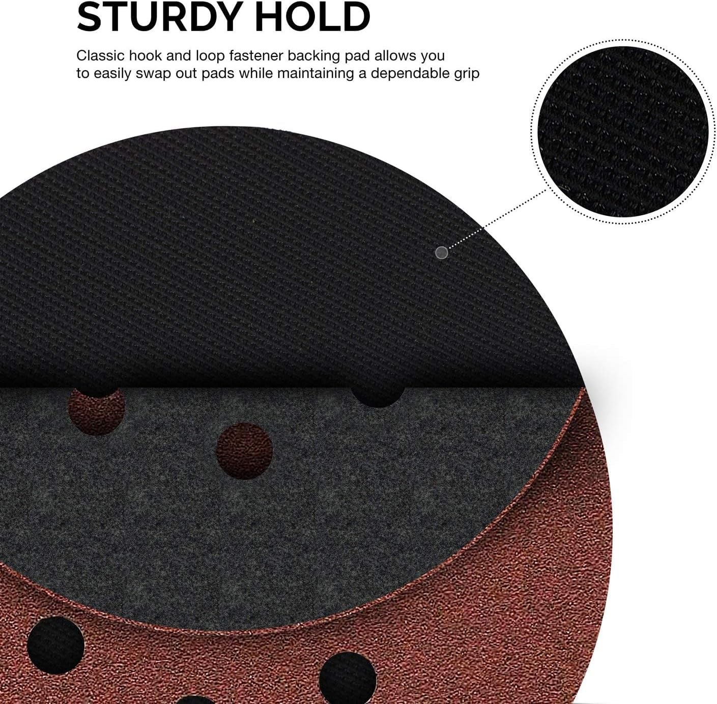 Neiko 30267A Flexible-Edge Hook-and-Loop PU Backing Pad for DA Sander 6″