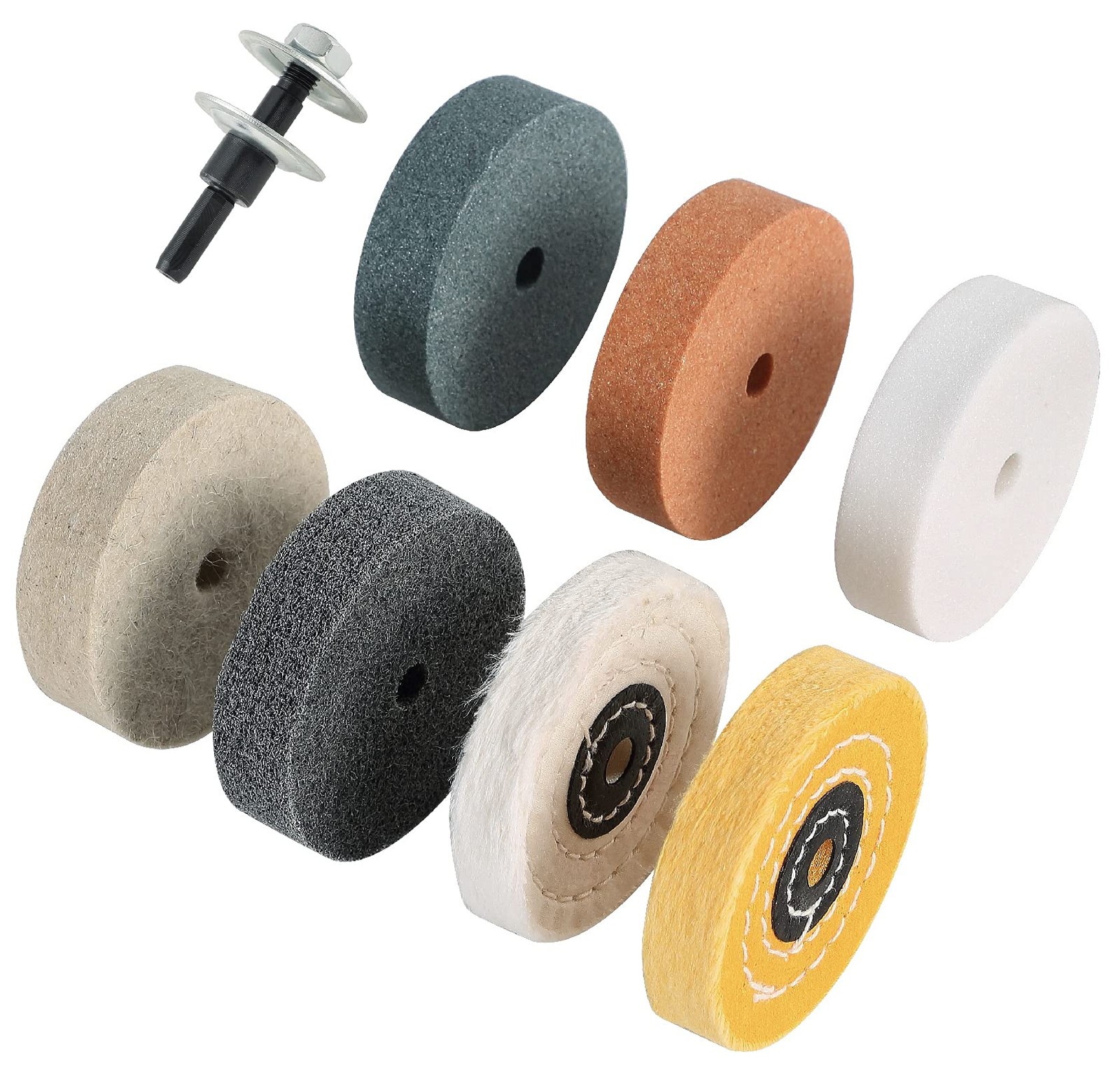 Grinding Wheel Buffing Wheels 8 Set 3 Inch. For Small Grinder Polishing Machine